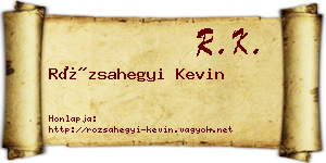 Rózsahegyi Kevin névjegykártya